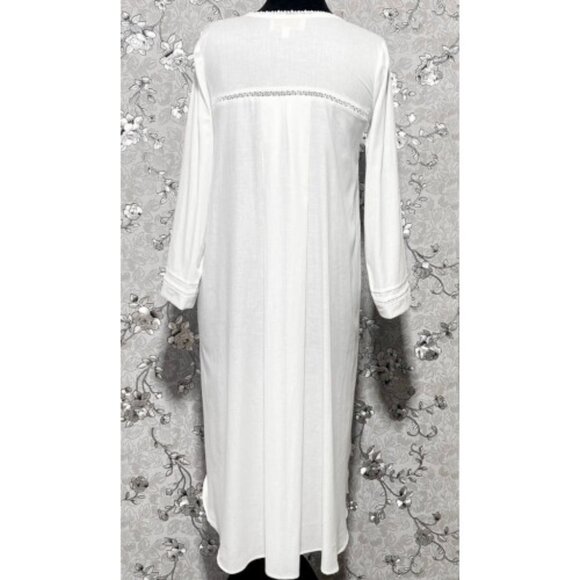 SoieRose 100% White Cotton Lace Trim Victorian Nightgown - SR-1025 - Picture 7 of 8